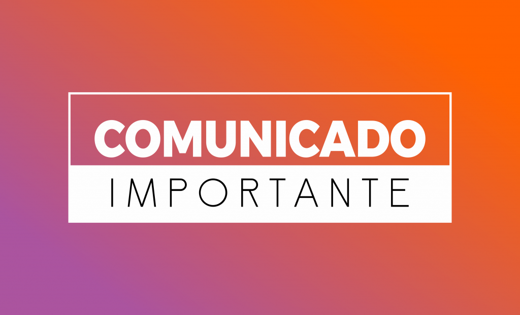 COMUNICADO IMPORTANTE 2020