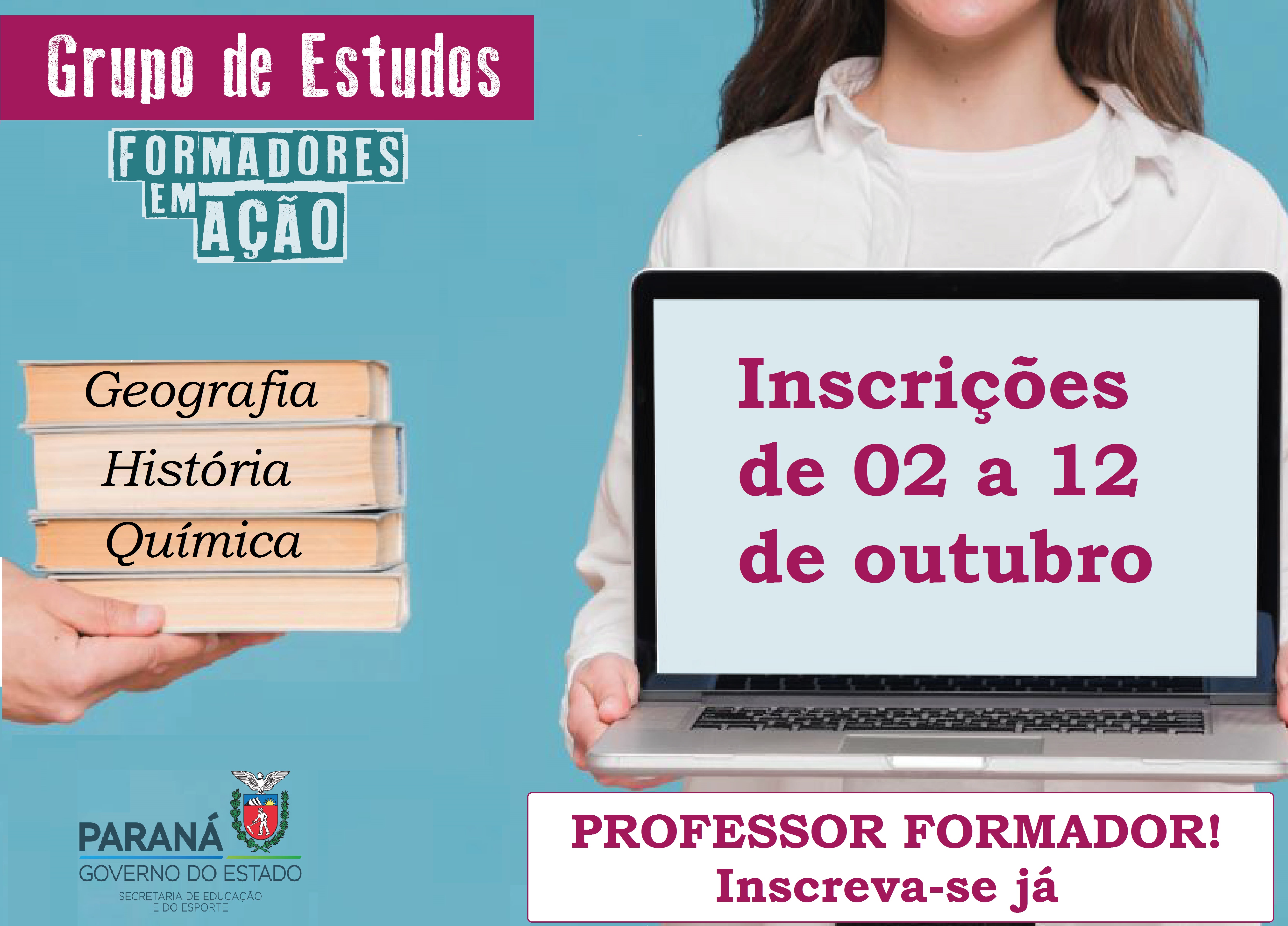 Inscrições para o Grupo de Estudos Formadores em Ação