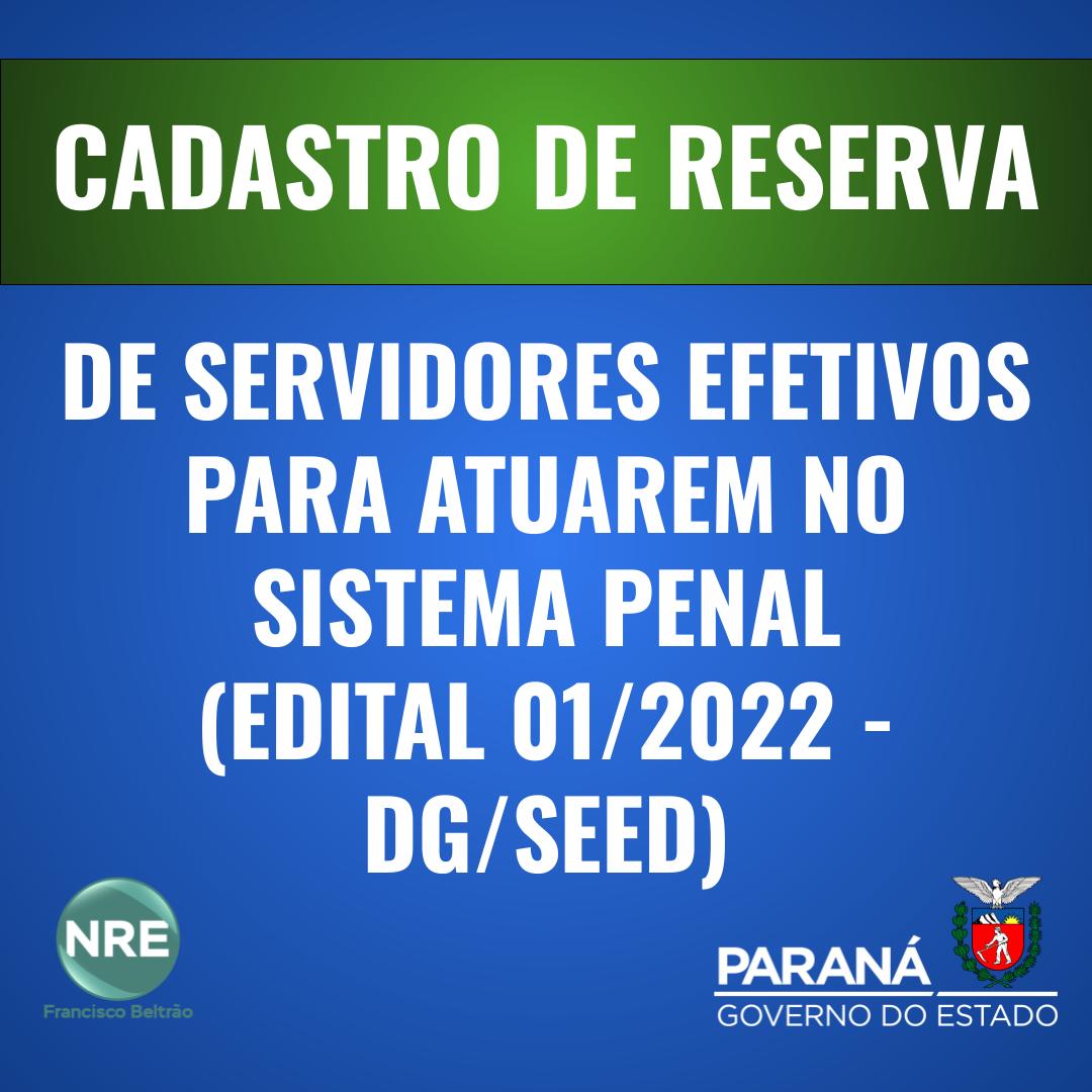 Cadastro de reserva para atuar no sistema prisional