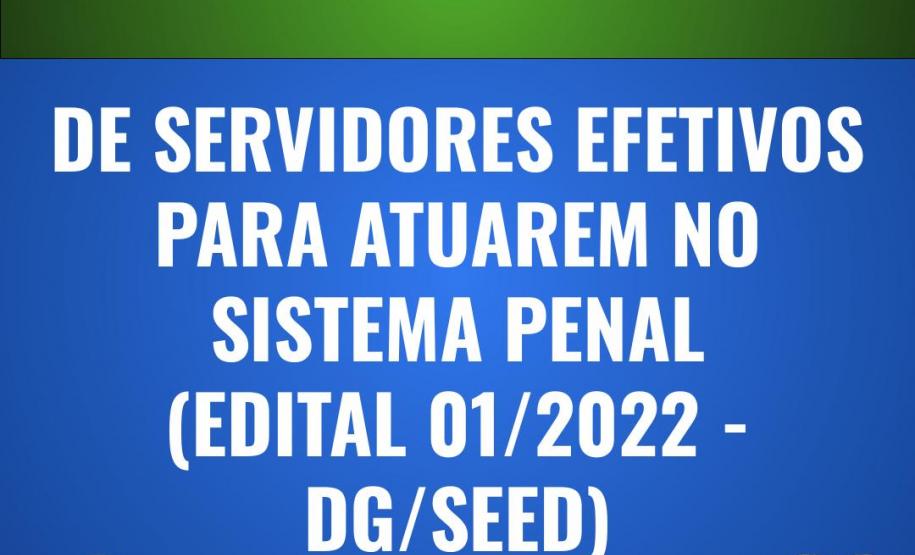 Cadastro de reserva para atuar no sistema prisional