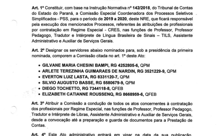 ATO ADMINISTRATIVO 01-2019